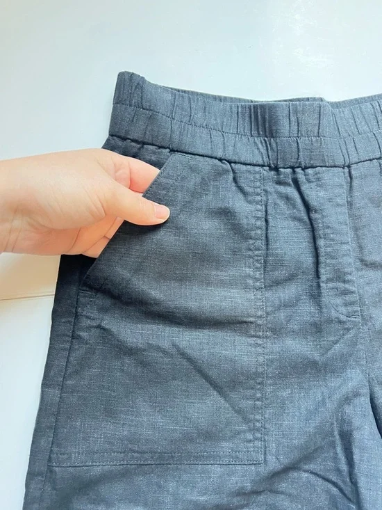 RW&CO Black High Rise Elastic Waist Linen Blend Shorts Size Small Quiet Luxury - Picture 4 of 12